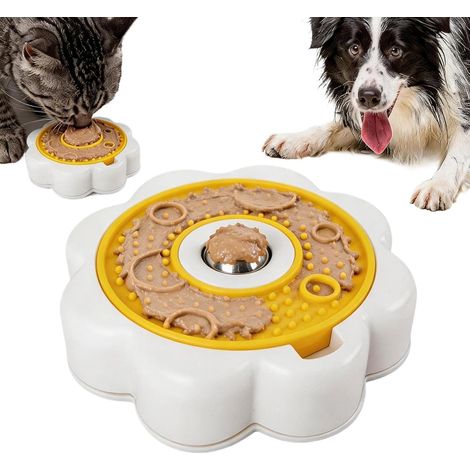 Bol à lécher de Chien Plat Petit à léchage très Lent pour Animal de Gamelle très lente pour animal domestique Pour intérieur, appartement, dortoir, maison, cuisine, salon, balcon, chie (1/5)