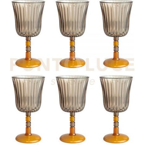 SET 6 CALICI GINEVRA AMBRA
