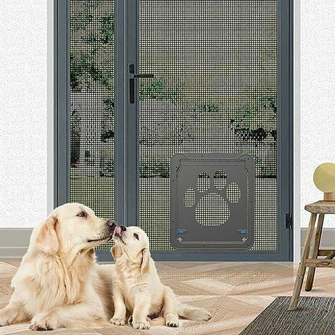 Sportello per gatti, sportello per cani, gattaiola con serratura, sportelli per gatti di piccola taglia, Cat Mate in ABS con serratura, facile da installare, nero (1/4)