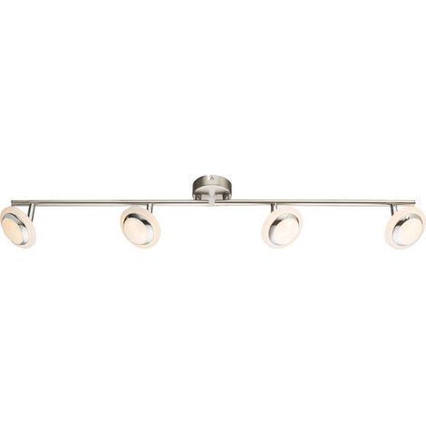 Plafoniera a LED apparecchio di illuminazione in metallo nichel opaco cromo spot mobili (1/2)