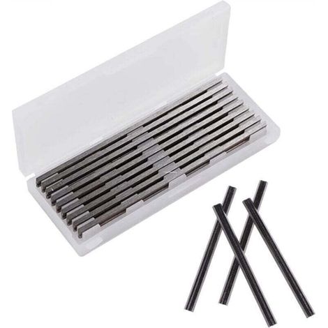 10 Pièces Ensemble de Rabot Electrique Lame, 82mm Raboteuse, pour Rabot Bosch HSS Lame, 82x5.5x1.2mm, pour Rabots Makita, Black & Decker, Bosch, DeWalt et Elu (1/5)
