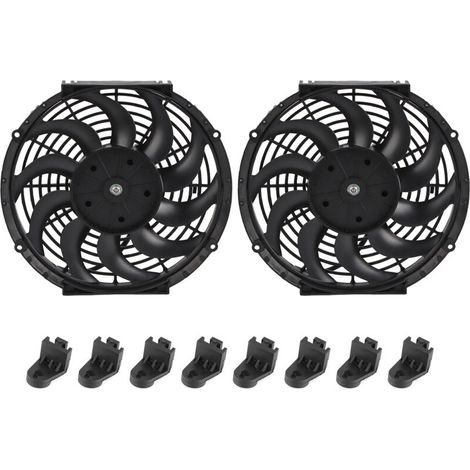 Jeffergarden Cadeaux de mai Ventilateur de Refroidissement de radiateur, Ventilateur de Refroidissement électrique, radiateurs Noirs pour système Moteur (1/5)