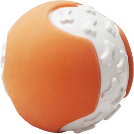 Pet jouet avec Sound-producing design Durable latex jouet à macher dents Grinding And Gum Massage jouet pour petits chiens – Orange clair (1/5)