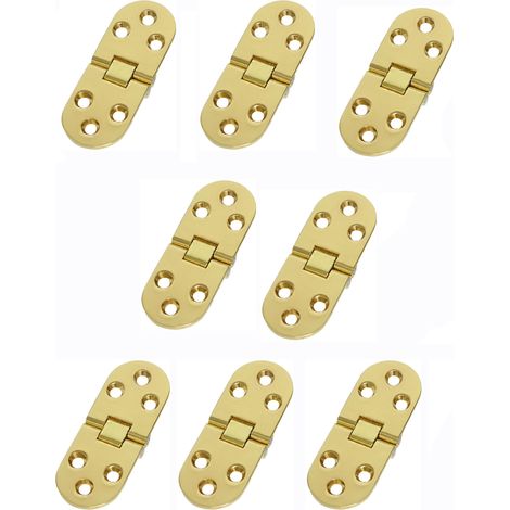 Charnières de Table Pliantes180 Charnière de Pliante à Alliage ArrondisOr,vis non incluses 8 pcs 180 degrés Zinc Or (1/5)