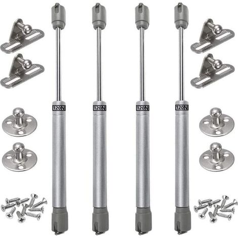royaluxe -4PCS vérins à gaz 120N verin meuble hydraulique ressort amortisss à gaz d'origine porte armoire de cuisine Bras pneumatique pour levage de porte armoire, (1/5)