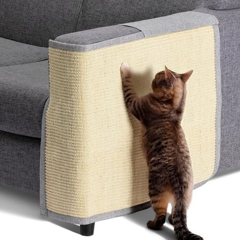 Tappetino tiragraffi per gatti, lato sinistro, 137 x 60 cm, chiusura in velcro, protezione per mobili da 50 cm. Tappetino tiragraffi per gatti, per divani e poltrone. Protezione per divani, protezione (1/5)
