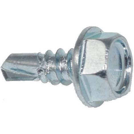 Self Drilling Screw Zinc 4.8 x 13mm Hex Head Pack of 100 (1/4)