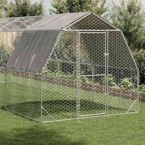 Maison Exclusive - Hühnerstall mit Dach 2,5x8x2,25 m Verzinkter S