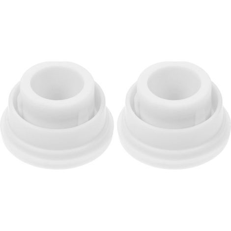 Lot de 2 bouchons d'hivernage en caoutchouc pour piscine, butées d'échelle de piscine-6X6CM-White (1/4)