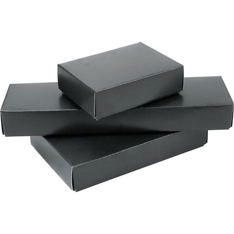 Boîte cadeaux en carton noir 3 pièces (1/3)