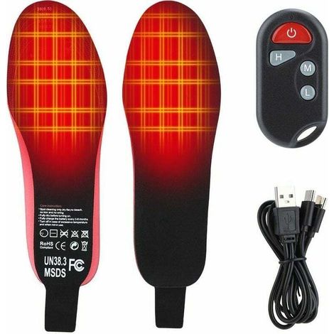 Semelle chauffante chauffe-pied sans fil intérieure pour chasse pêche randonnée camping unisexe Accessoire pour chaussure et botte de sécurité (1/4)