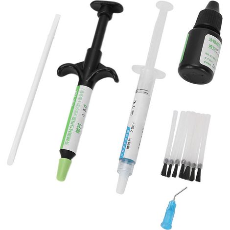 Kit de colle orthodontique dentaire, système de collage Green Glue photopolymérisable, outil et accessoire, petit kit Green Glue (1/5)