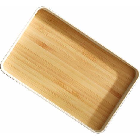 Plateau de Service rectangulaire, assiette de fruits en plastique décorative Simple et multifonctionnelle pour la maison et le salon moyen (1/5)