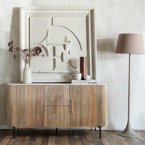 Buffet moderne en marbre et bois MASSA (1/5)
