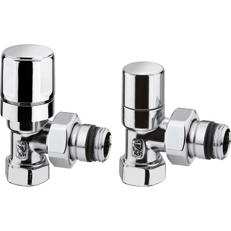 Arteclima - Valvola Termo + Detentore 1/2" A Squadra Attacco Ferro - Colore: Cromo