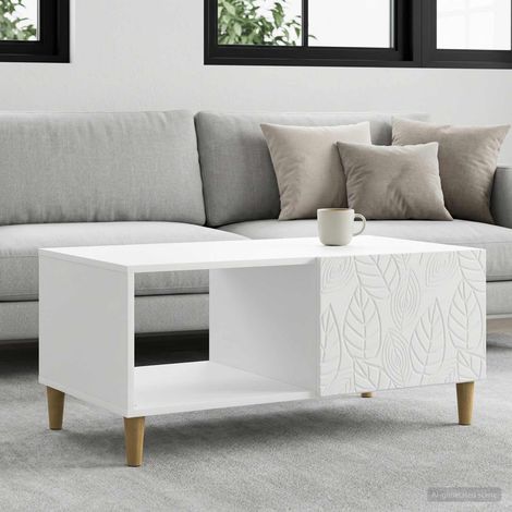vidaXL Tavolino da salotto Bianco 90 x 50 x 40 cm Legno ingegnerizzato (1/5)