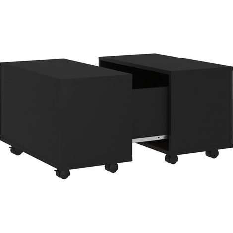 Maison Exclusive - Couchtisch Schwarz 60x60x38 cm Holzwerkstoff