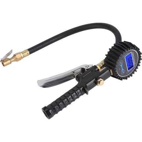 Manomètre et gonfleur de pneus 200 PSI avec affichage numérique LCD haute précision pour voiture et moto (1/5)