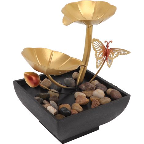 Fontaine décorative de bureau à poser soi-même, petite fontaine en cascade à faire circuler, idéale pour le bureau ou le salon. Prise UE 220-240 V. (1/5)