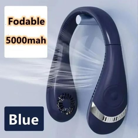 Climatiseur Portable - 6000 Mah - USB Type-C - 5 Vitesses - Bleu