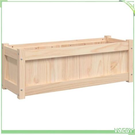 Jardinière d'extérieur - FAFEICY - 837449 - Pin massif - 90 x 31 x 31 cm - Grande capacité (1/5)