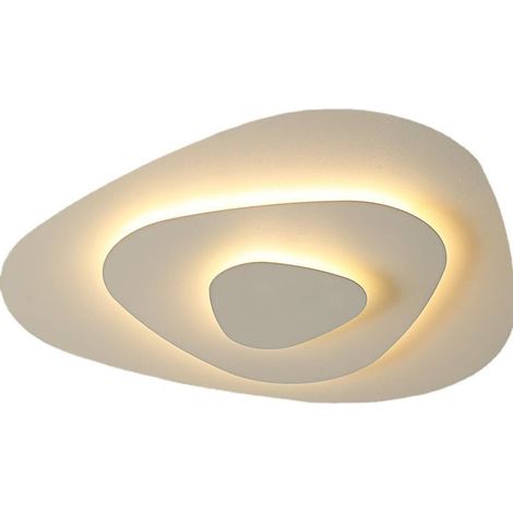 Plafonnier moderne, Wuji/Tmall [avec télécommande], lustre simple et créatif, adapté au salon, à la chambre, à la cuisine, au couloir (B 40CM) [Économie d'énergie de niveau E]