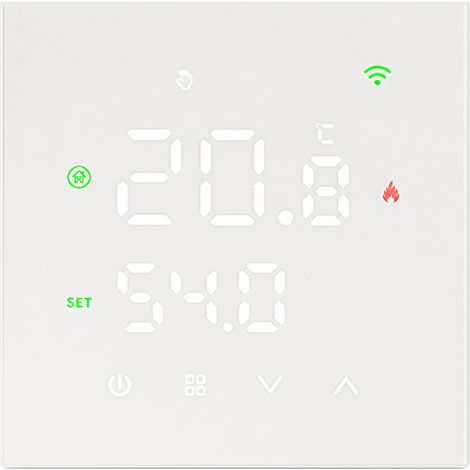 Thermostat blanc pour chauffage au sol hydraulique, 3 A, sans Wi-Fi (1/5)