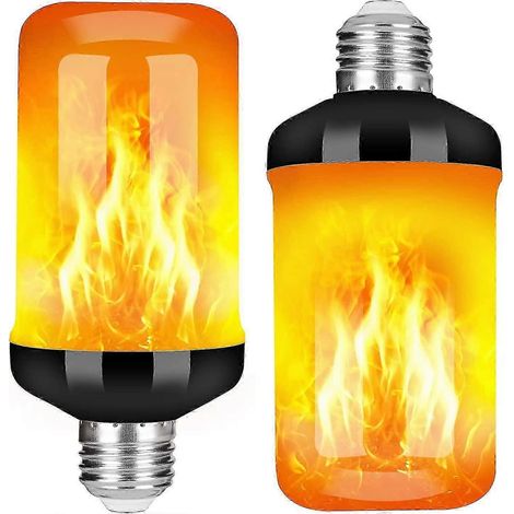Ampoule LED effet flamme, 4 modes améliorés, décorations lumineuses de Noël à flamme vacillante, culot E26 avec diffuseur intégré jkw (1/5)