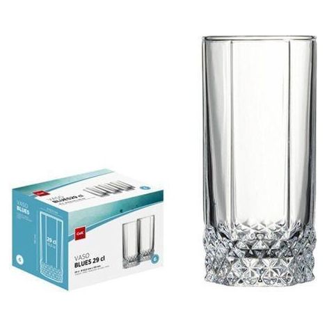 29 cls vaso tallado whisky alto mod blues cok - caja 6 unidades