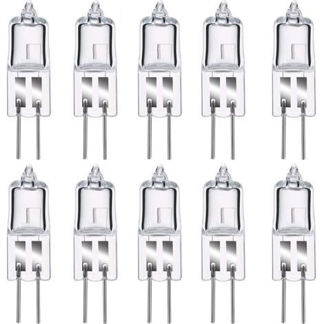 G4-Halogenlampen, G4 12V 20W Halogen-Stiftsockellampe, 2800K Warmweiß, dimmbar, G4-Klarglas-Kapsellampe, 10er-Pack [Energieklasse C] NPTERBL (1/5)