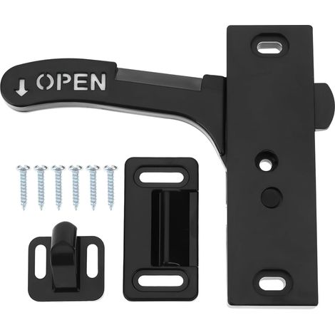 Mosquito Net Door Latch Handle for Motorhome, Caravan or Mobile Home in ABS with Strike Plate and Screws for Left-Handed Use (1/5)