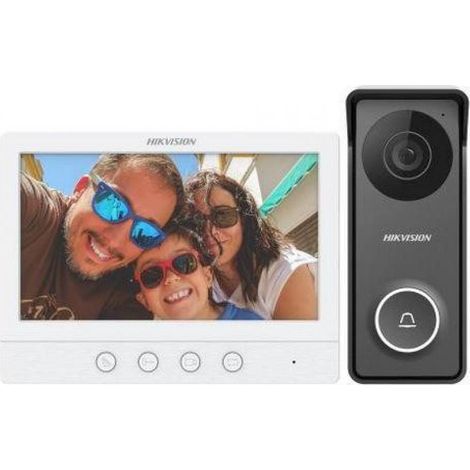Kit de videoportero Hikvision DS-KIS213(B) de 4 cables