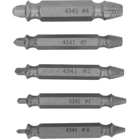HSS-Schraubenausdreher, doppelköpfiges Ausdrehwerkzeug-Set mit 5-teiliger Box (1/5)