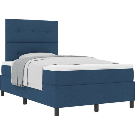 Maison Exclusive - Letto a molle con testiera Blu 120 x 190 cm Tessuto (1/5)