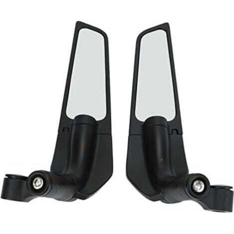 (Pack of 2) Motorcycle rearview mirror, modified fixed wing mirror, large mirror suitable for Kawasaki Yamaha windshield. (1/4)