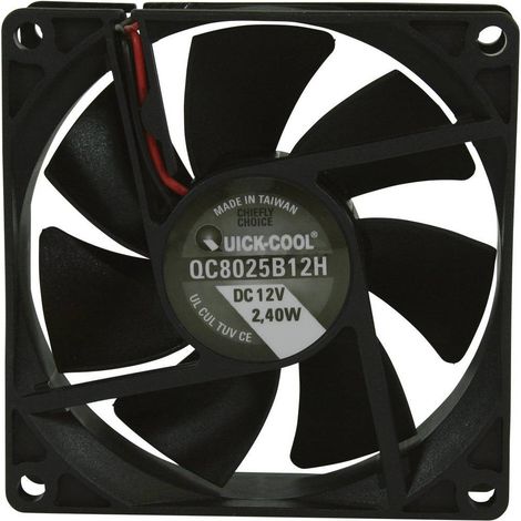 Ventilador quickcool qc8025b12h 12 V DC 2.4 W