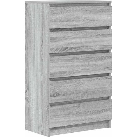 Sonoma Kommode grau 60x36x103 cm Ingenieurholz