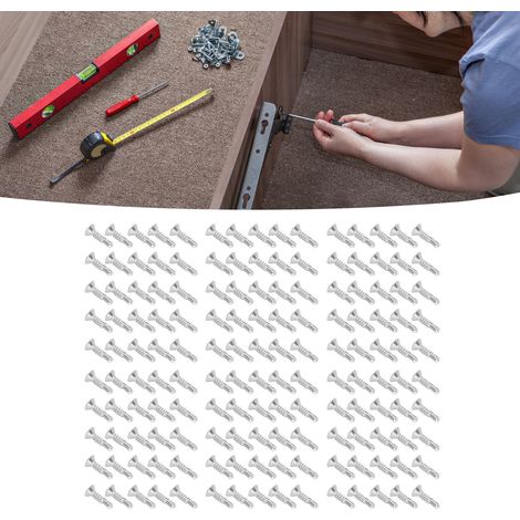 150 vis autoperceuses à tête fraisée Phillips en acier inoxydable 304, longueur nominale 19 mm, M4.2-18 (1/5)