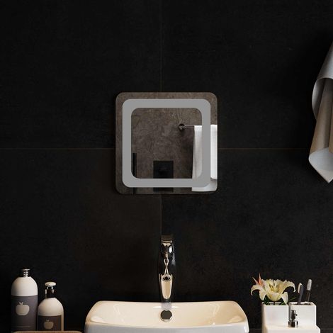 vidaXL Espejo de baño LED Transparente 30 x 30 cm vidrio templado (1/5)