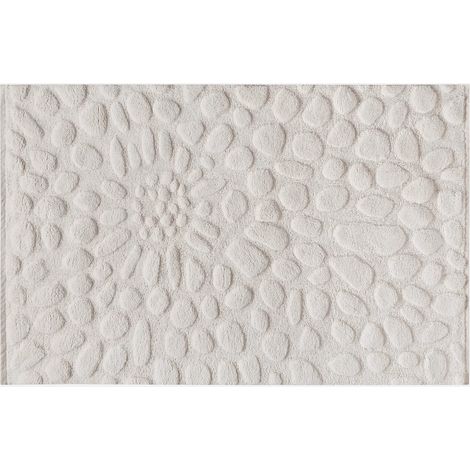 Tappeto in rilievo effetto ciottoli 160 x 230 cm 100% Lana taftata a mano Avorio - ORABEL (1/4)