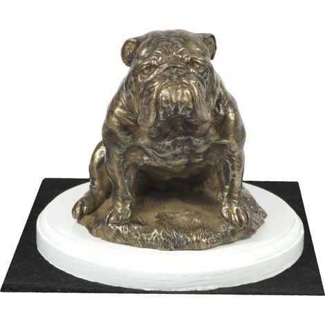 Bulldog III - statuette de chien, figurine sur socle blanc, trophée pour exposition canine par Art-Dog (1/5)