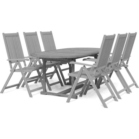 Maison Exclusive - Ensemble à manger de jardin 7 pcs Bois d'acacia solide (1/5)