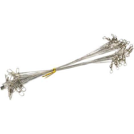 Kit de 60 leurres de pêche (15 cm, 20 cm, 25 cm) en acier anti-morsure, avec émerillons et agrafes, pour eau douce et eau salée. (1/5)