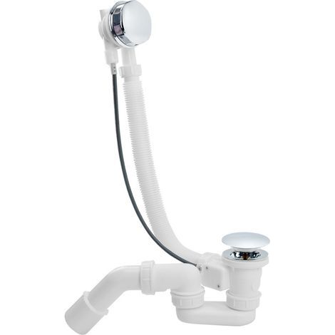 Ensemble compet vidage de baignoire L560mm, Blanc (1/5)