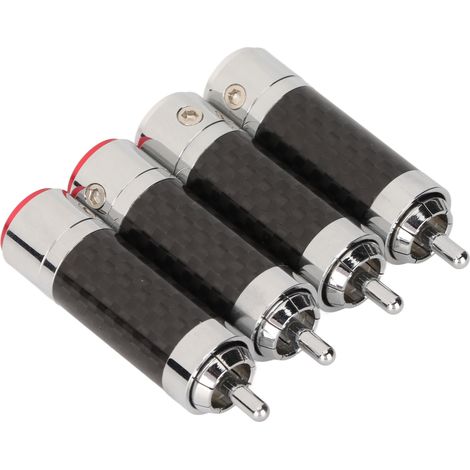 Connecteur RCA en Fibre de Carbone pour Système Audio Haute Fidélité et Home Cinéma (1/5)