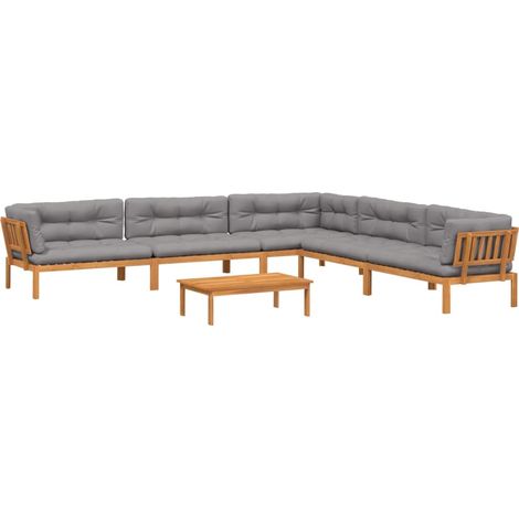 Maison Exclusive - 6-tlg. Garten-Sofagarnitur aus Paletten mit Ki (1/5)