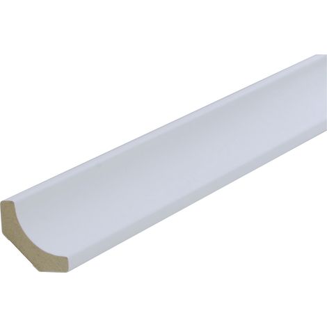 B.S. Bauprogramm Hohlkelleiste 260 cm 24 x 24 mm Weiß hochglanz Leisten