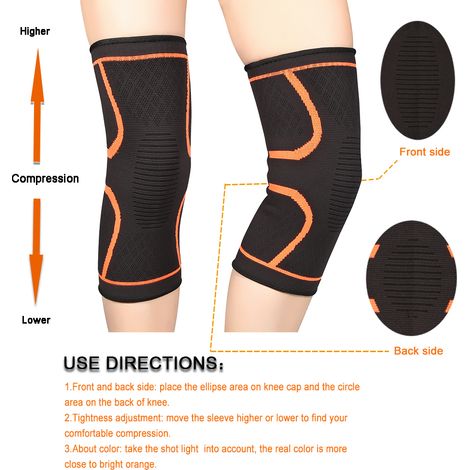 Genouillère De Sport - Tricotage 3D Respirant - Bordure Silicone Antidérapante - Pour Course Et Cyclisme - Lot De 2 (1/5)