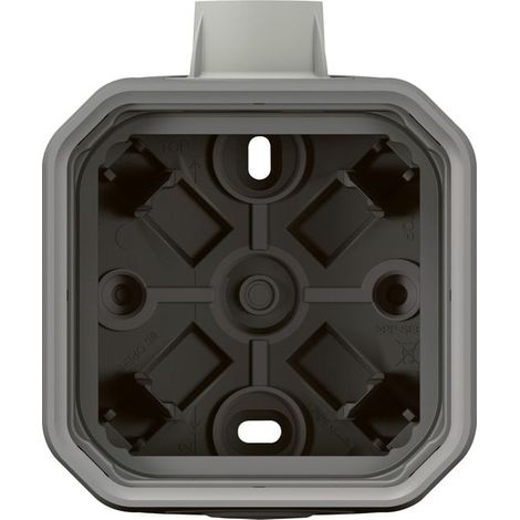 Scatola singola da montaggio a superficie con pressacavo PG20 - grigio, nuovo plexiglass