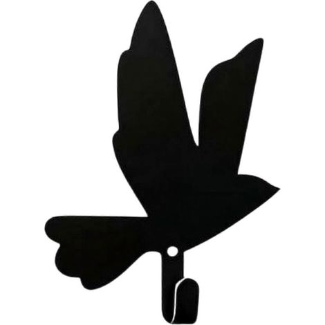 Wandhaken „Fliegender Vogel“ – Künstlerisches Metall – für Bad, Küche, Eingangsbereich, Handtuchhalter, Schlüsselaufhänger (1/5)